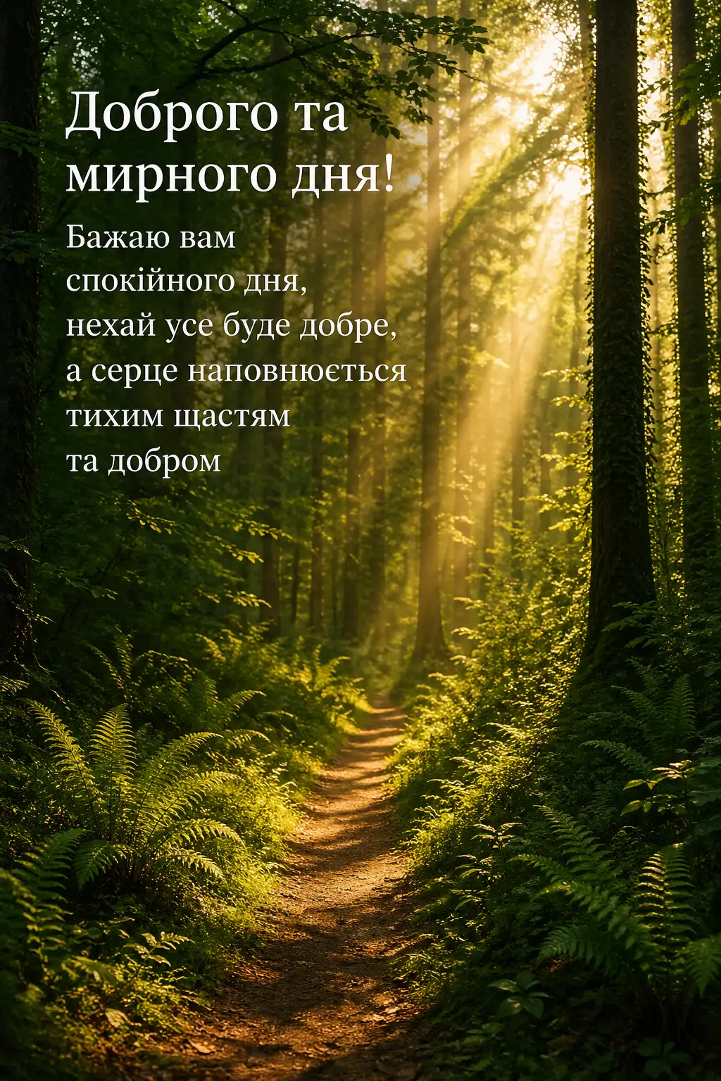 Доброго та мирного дня: найкращі побажання та душевні листівки для ваших близьких