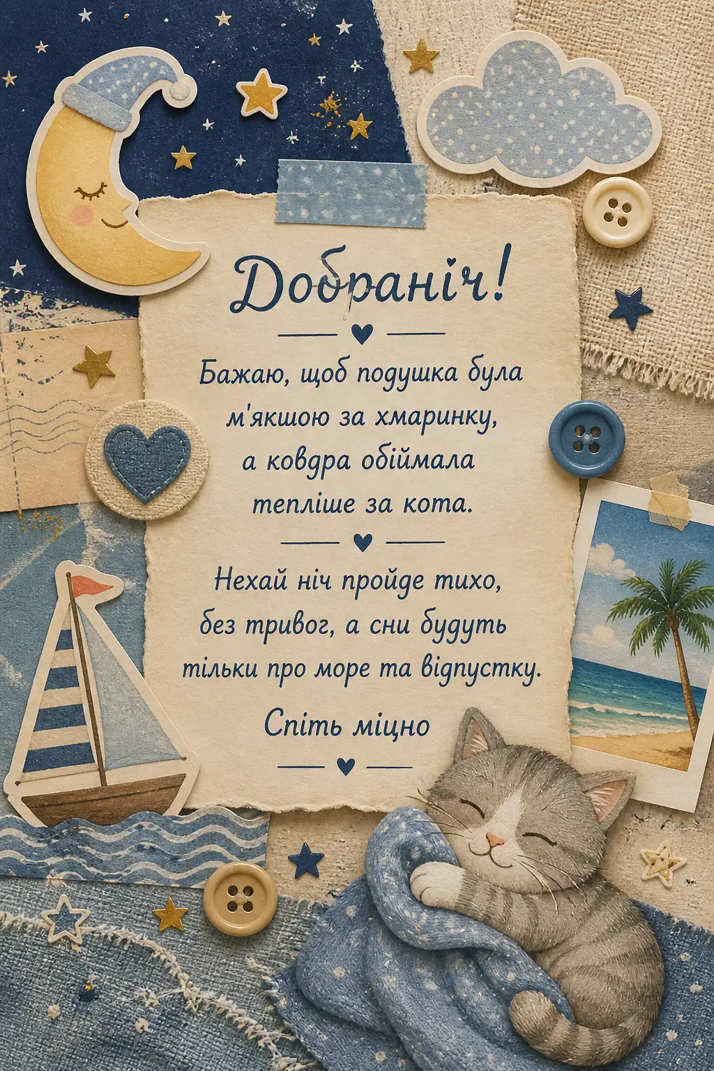 Картинки доброго вечора та добраніч: душевна добірка листівок для затишного настрою