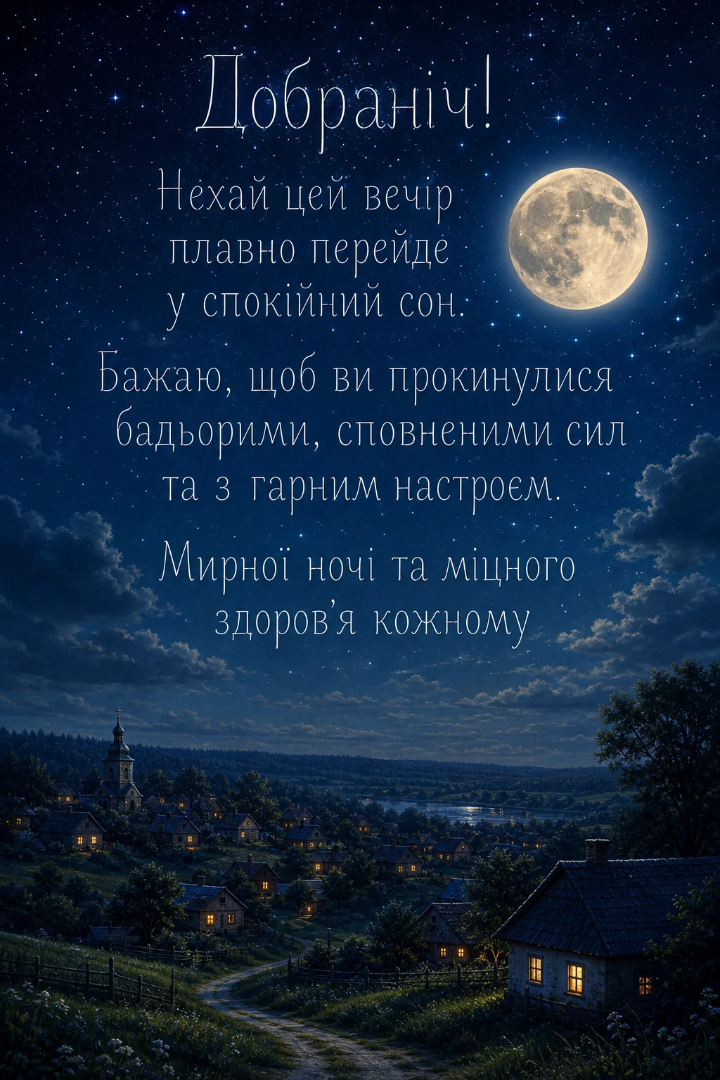 Картинки доброго вечора та добраніч: душевна добірка листівок для затишного настрою