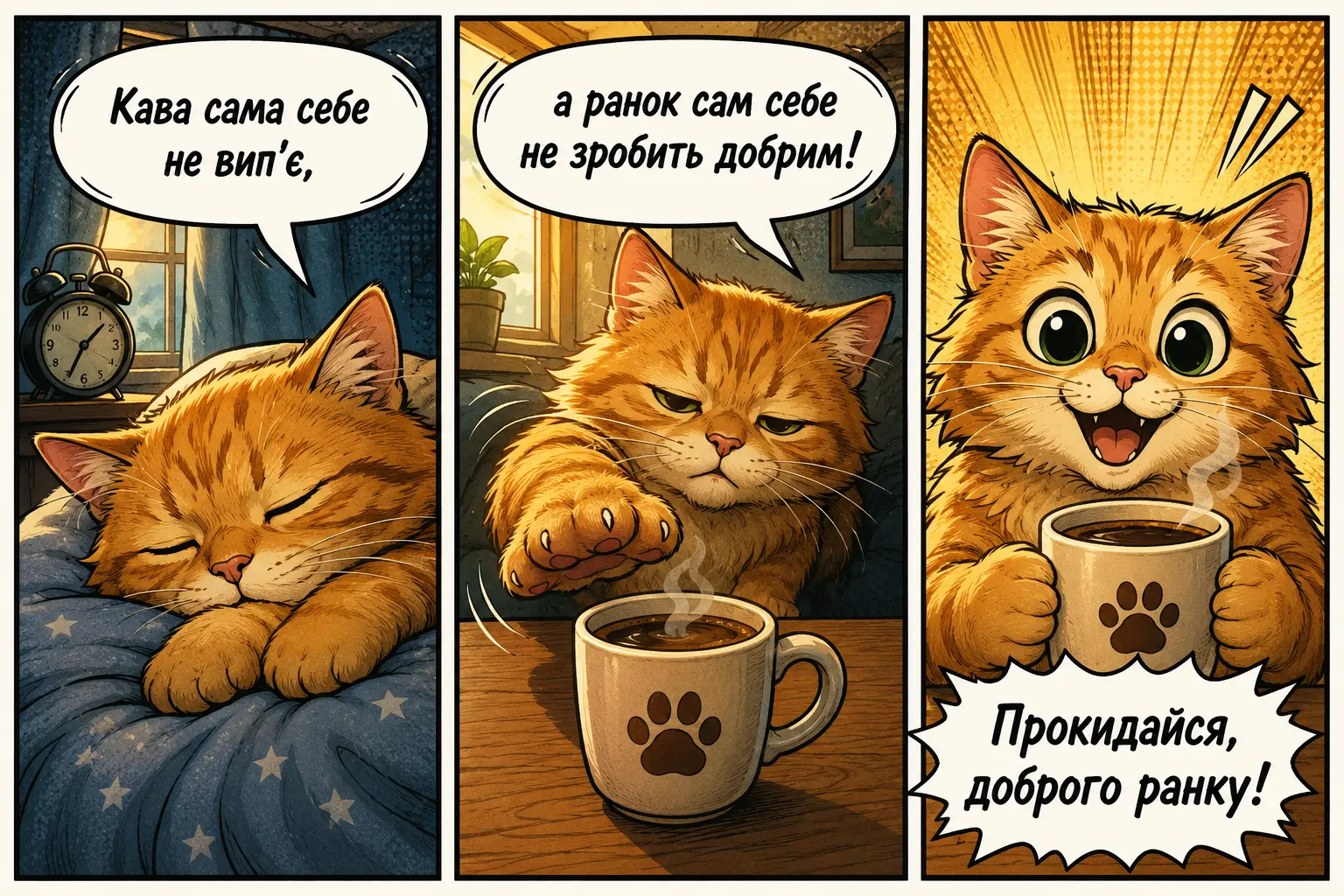 Красиві листівки з доброго ранку та кавою для натхненного початку дня