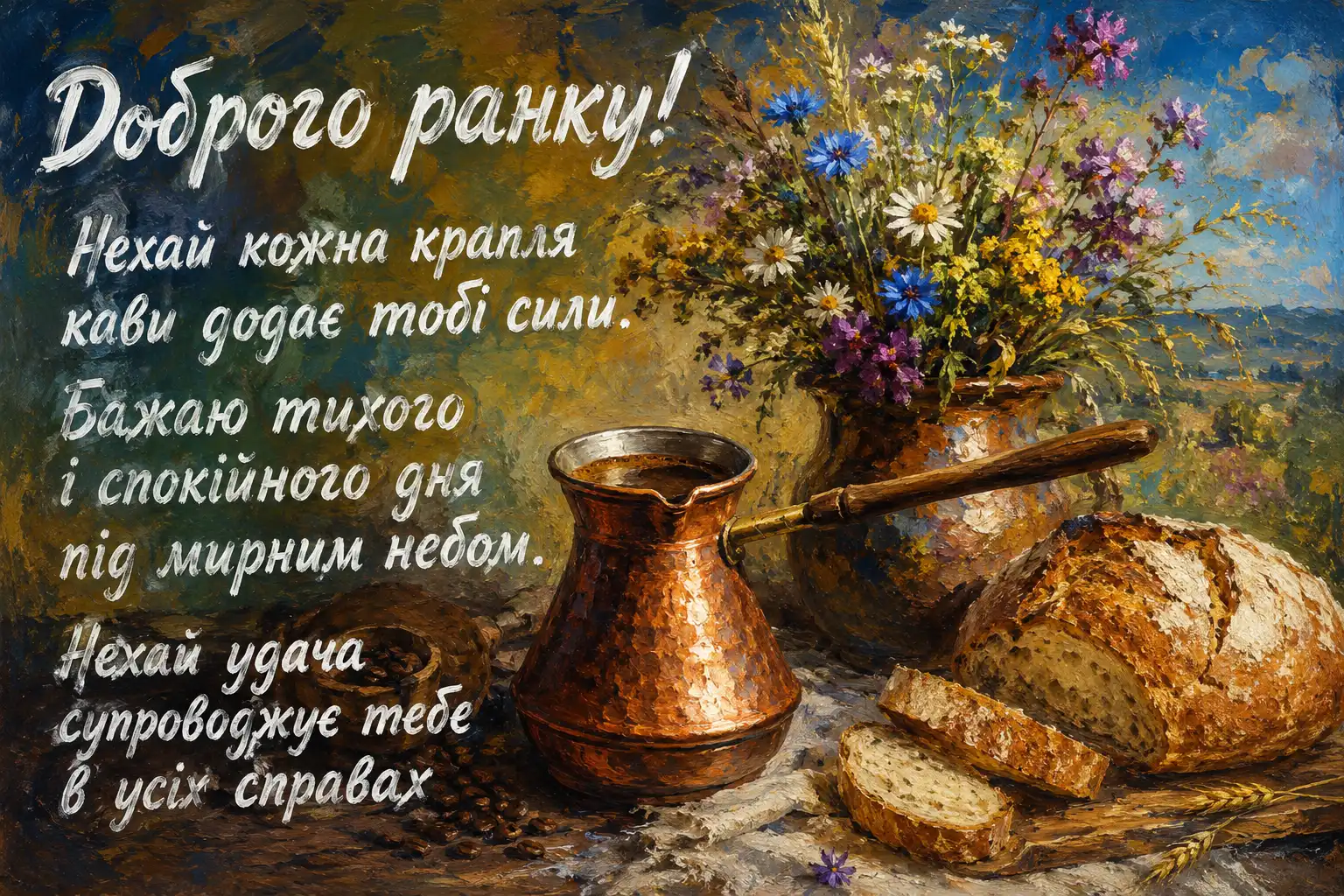 Красиві листівки з доброго ранку та кавою для натхненного початку дня