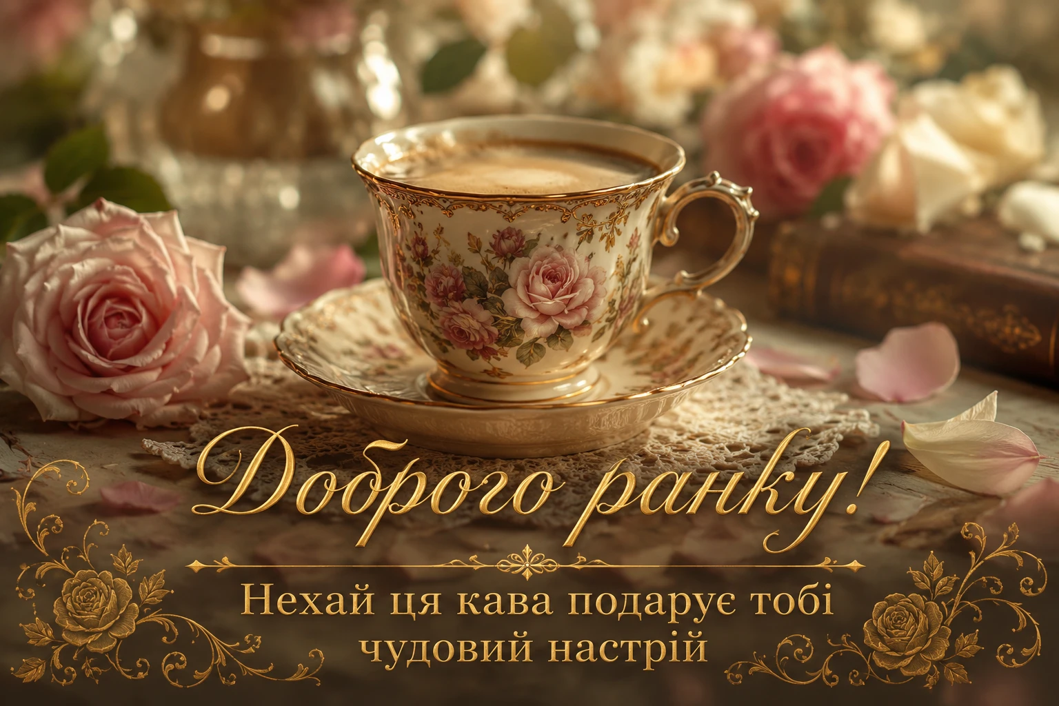 Красиві листівки з доброго ранку та кавою для натхненного початку дня