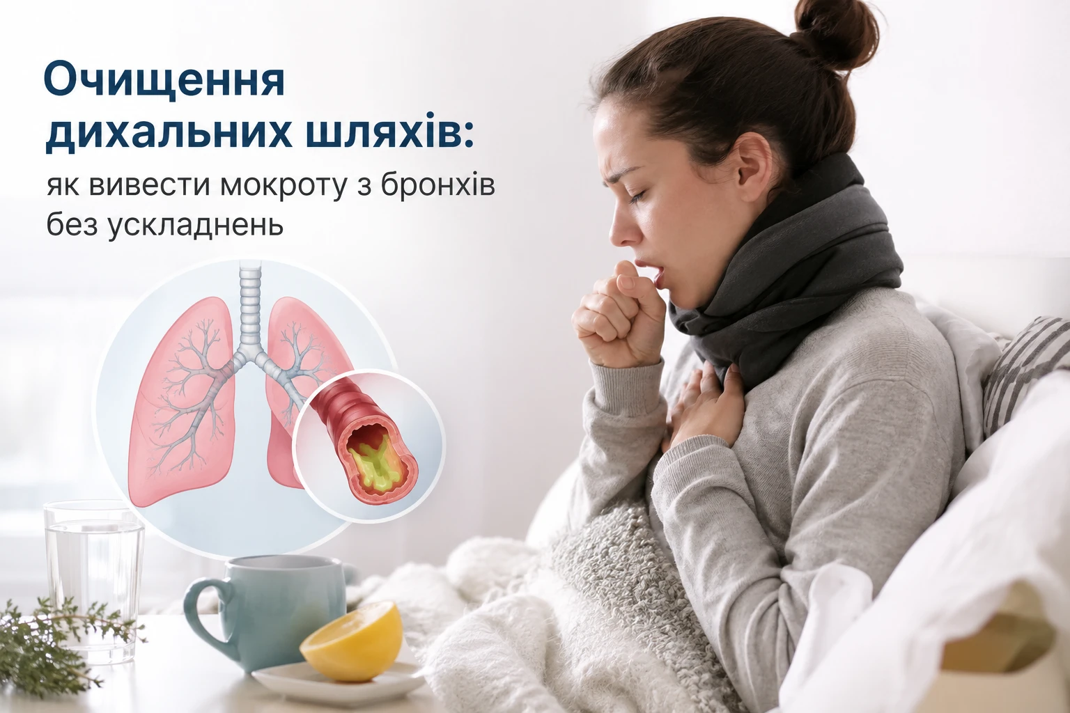 Очищення дихальних шляхів: як вивести мокроту з бронхів без ускладнень