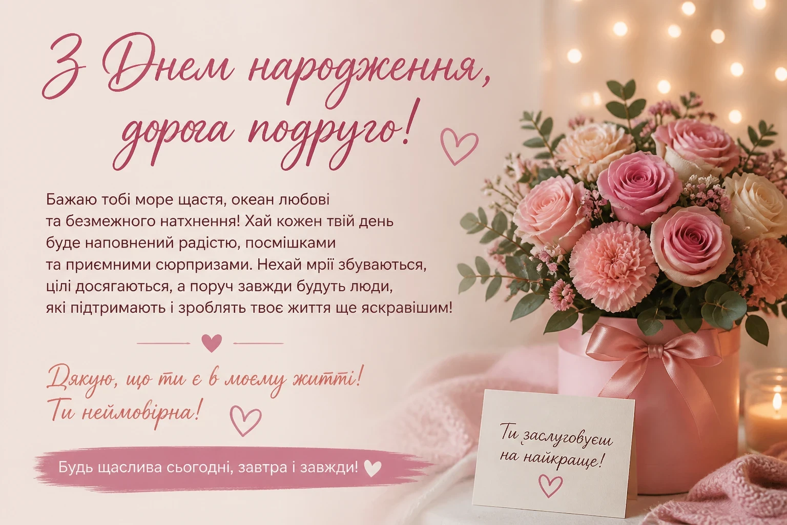 Як гарно привітати подругу з днем народження