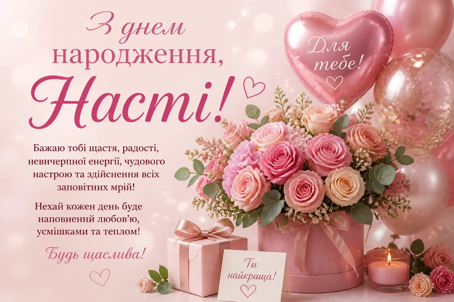З днем народження для Насті