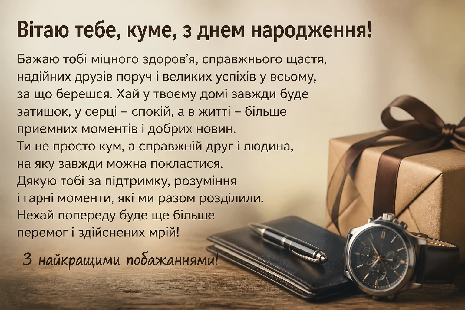 Привітання для кума з днем народження своїми словами