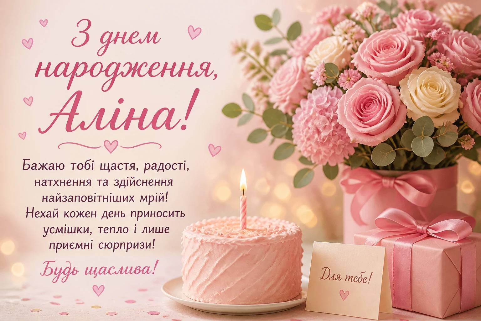 З днем народження для Аліни