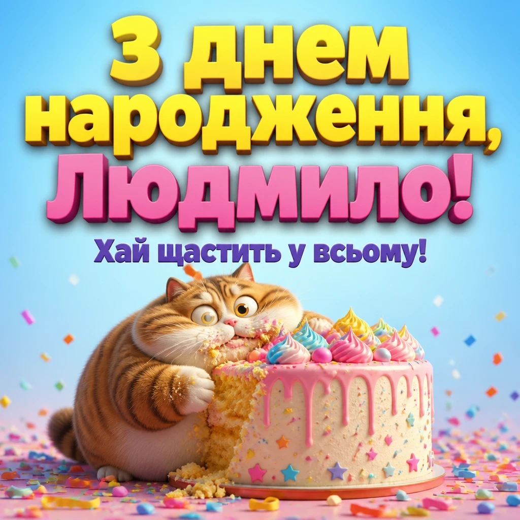 з днем народження людмила