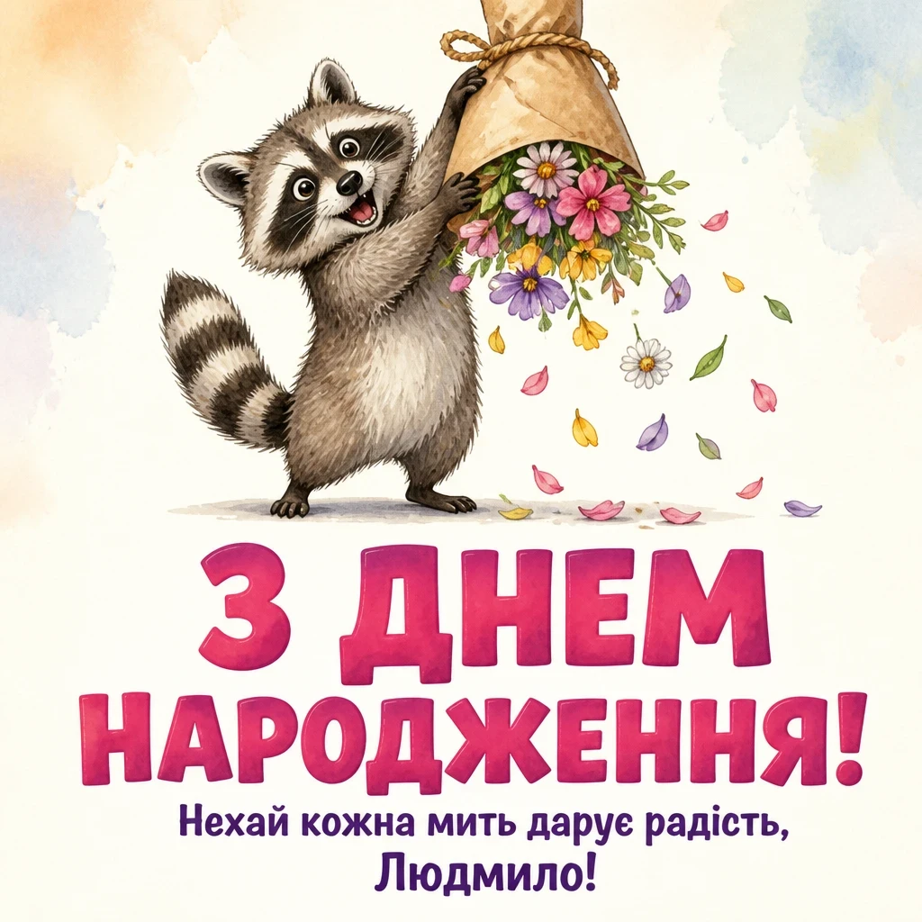 з днем народження людмила