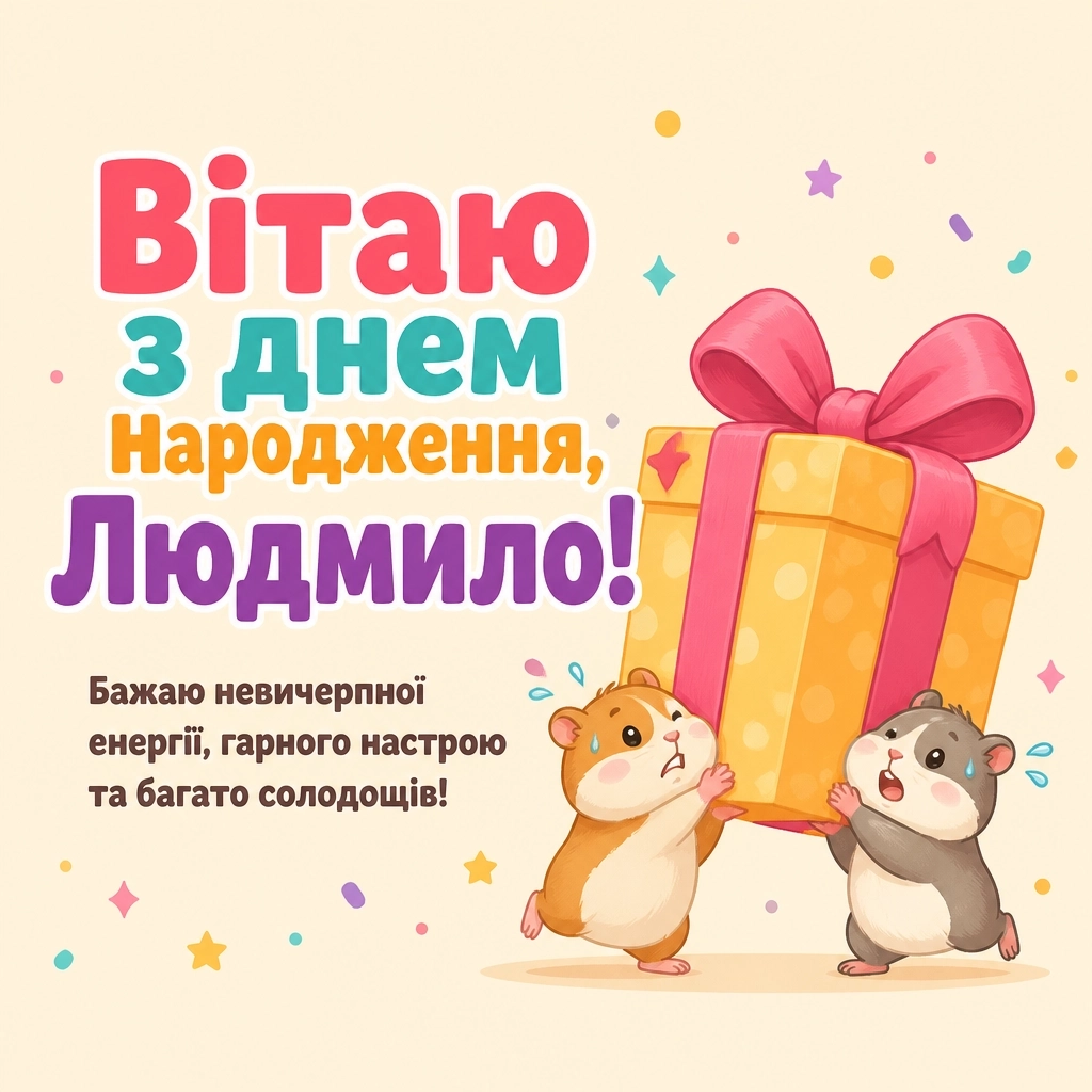 з днем народження людмила