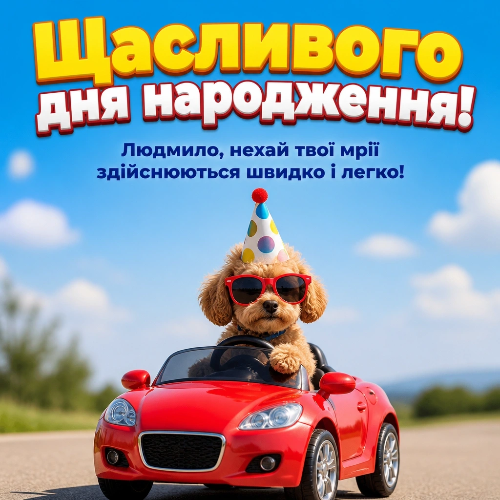 з днем народження людмила