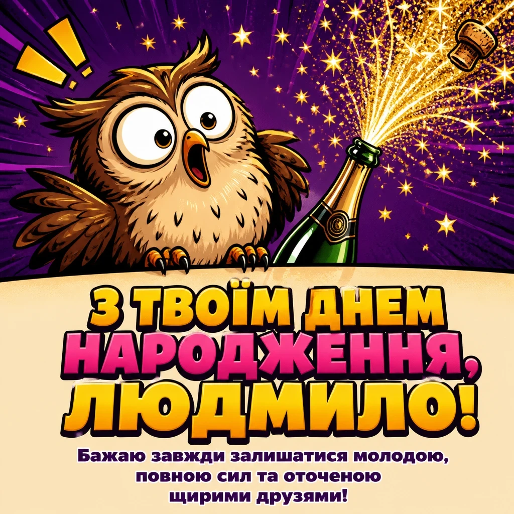 з днем народження людмила