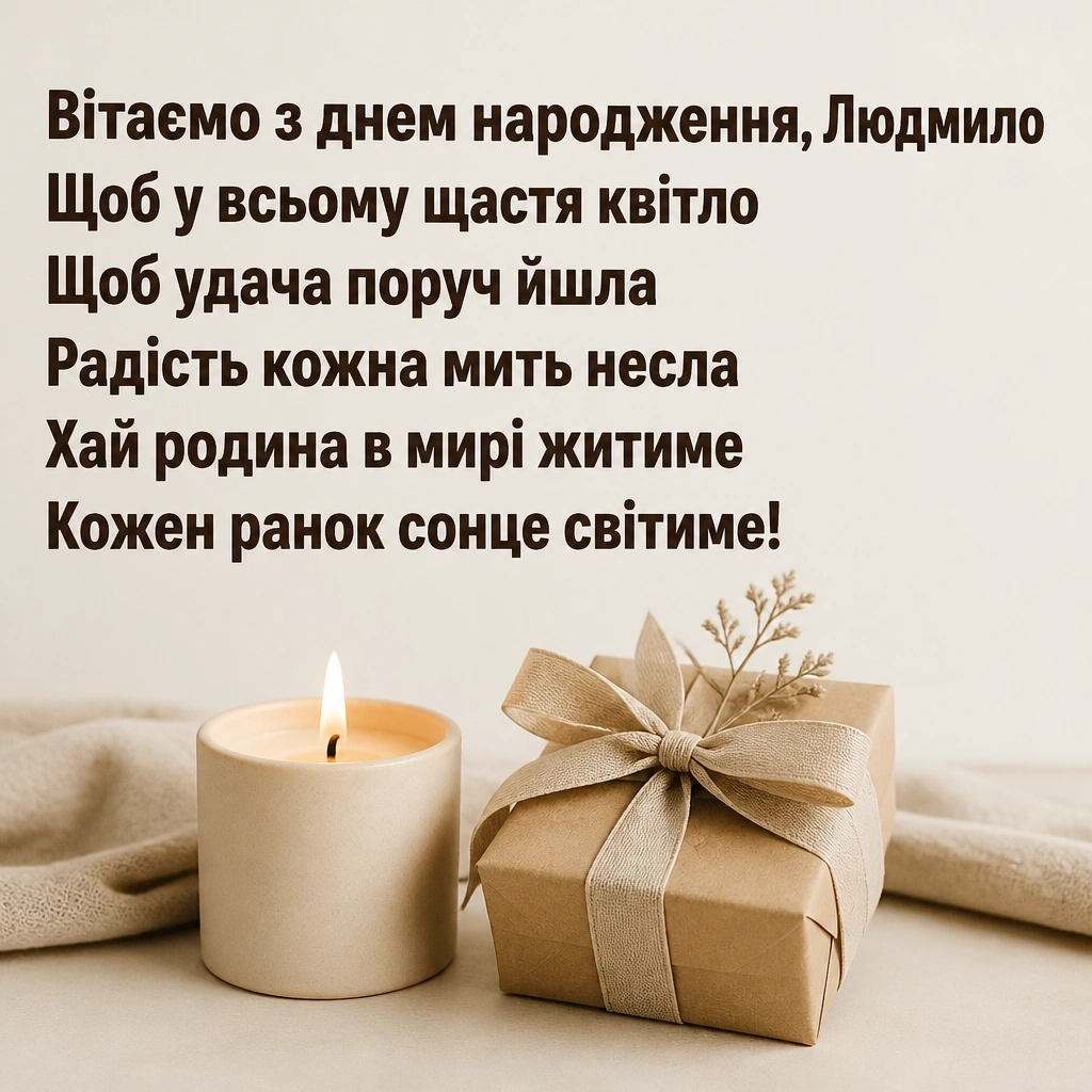 з днем народження людмила