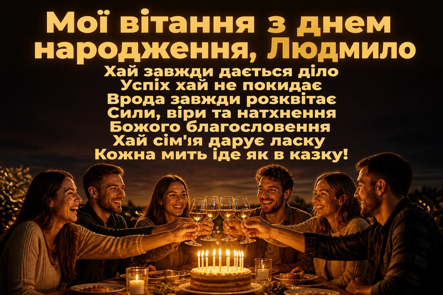 з днем народження людмила