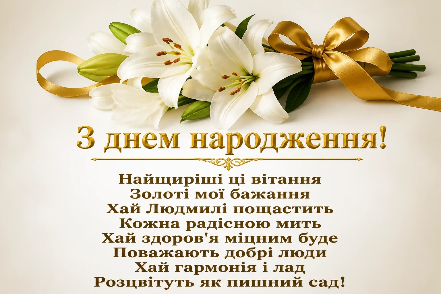 з днем народження людмила