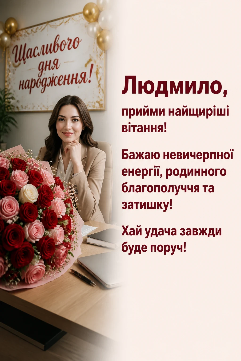 з днем народження людмила