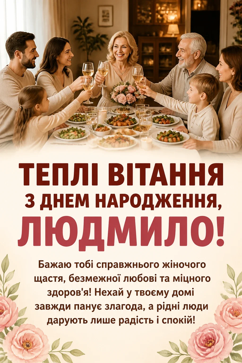 з днем народження людмила