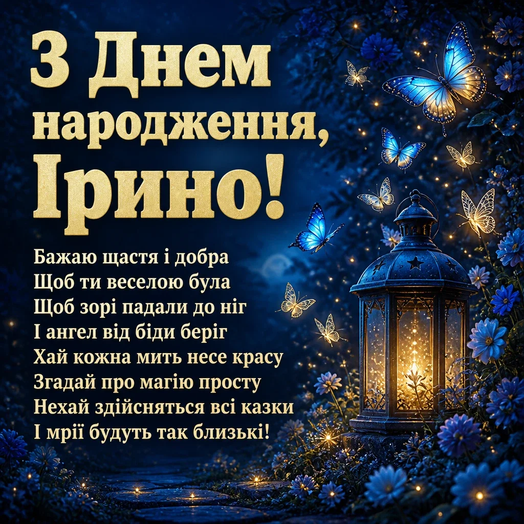 з днем народження ірина