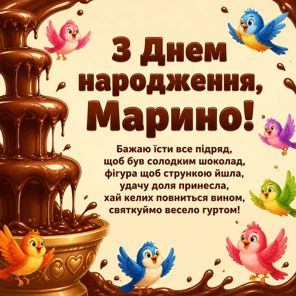 з днем народження марина