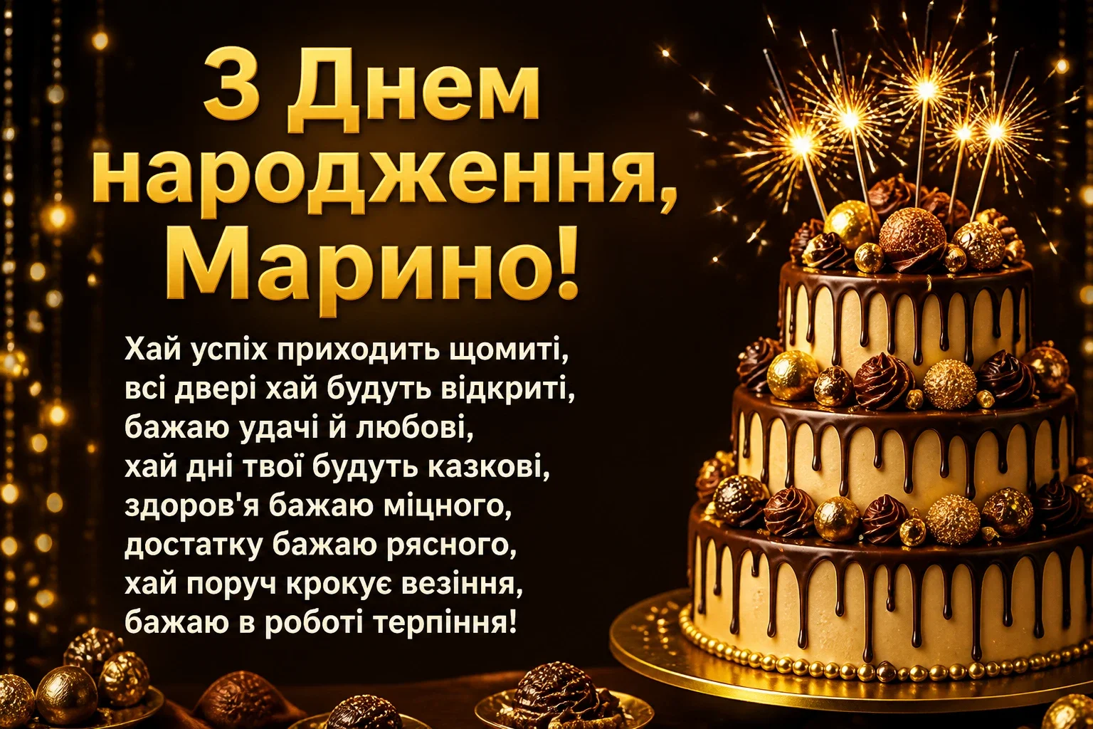 з днем народження марина