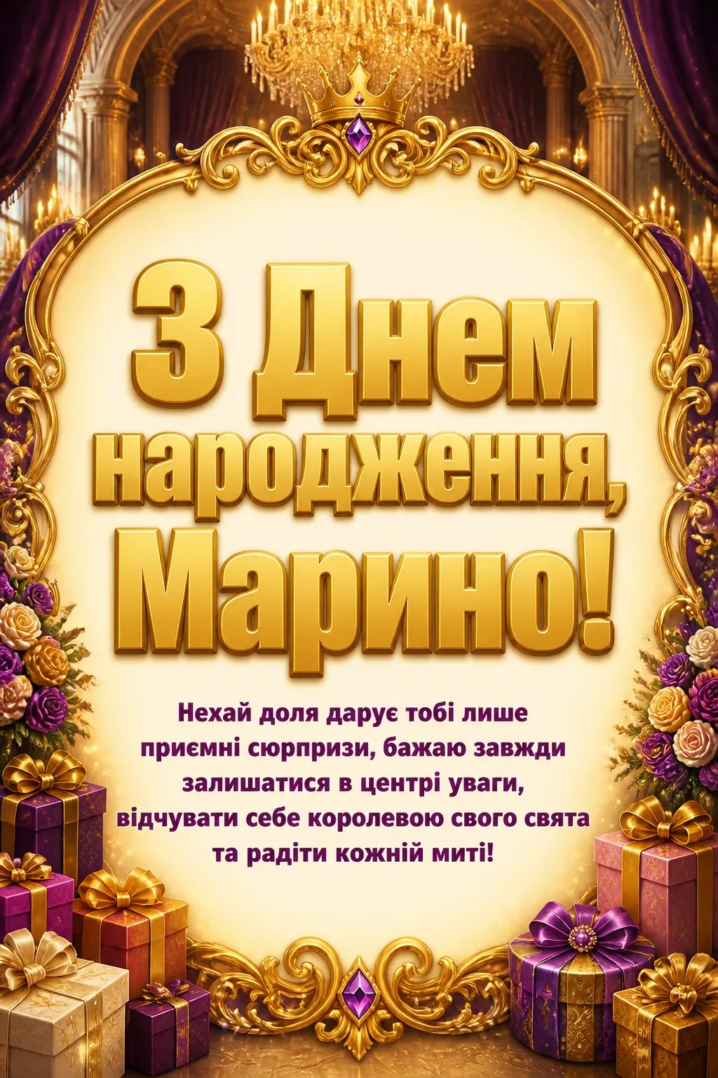 з днем народження марина