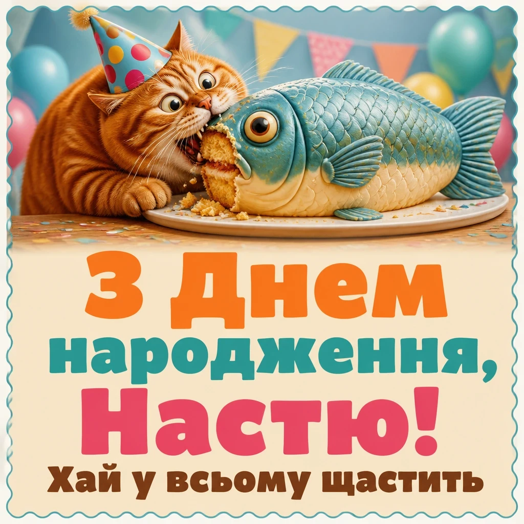 з днем народження настя