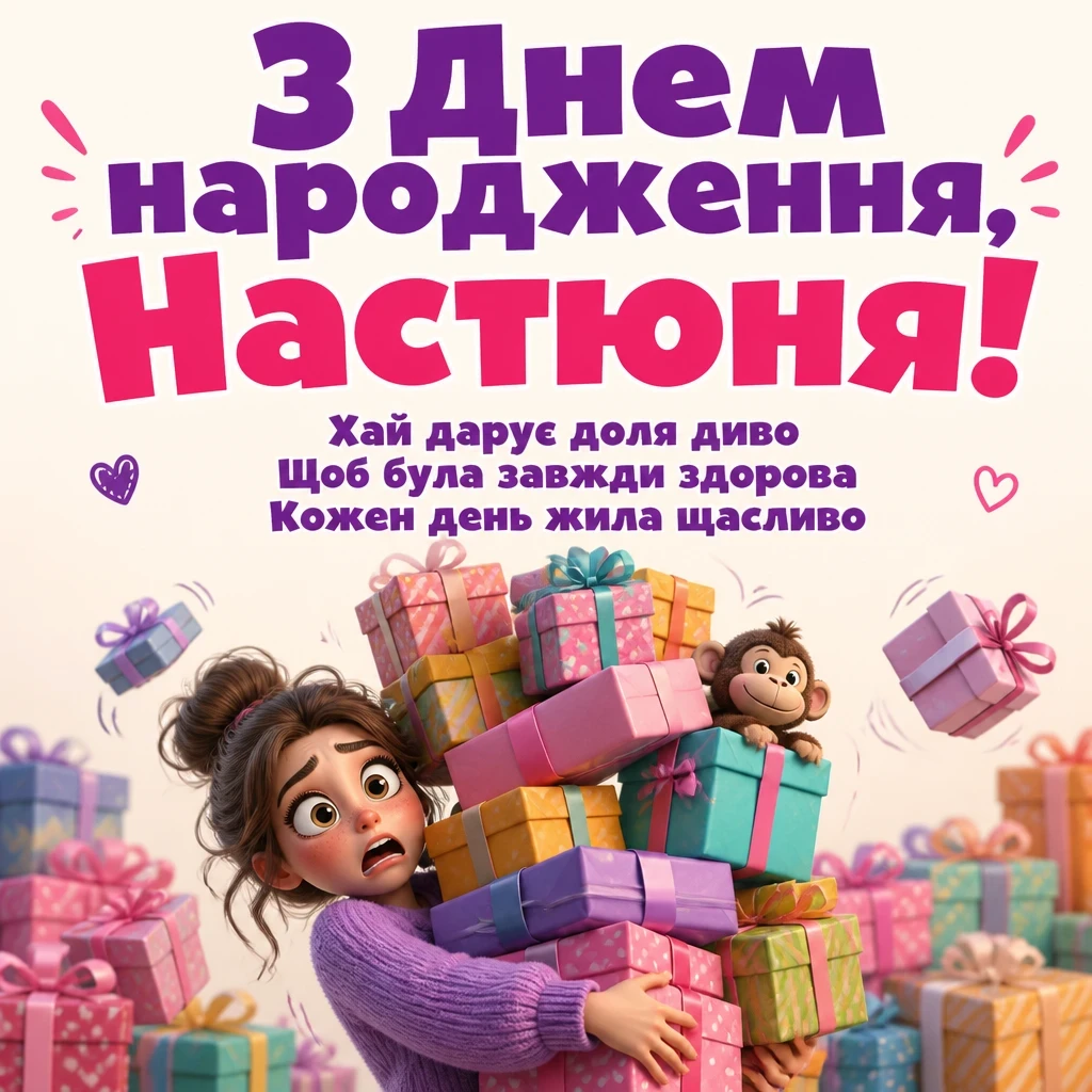 з днем народження настя