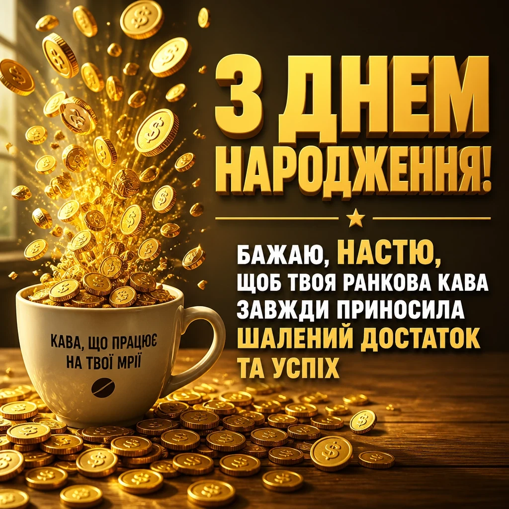 з днем народження настя