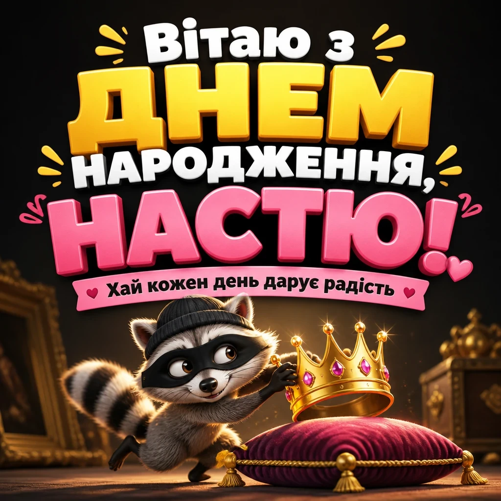 з днем народження настя
