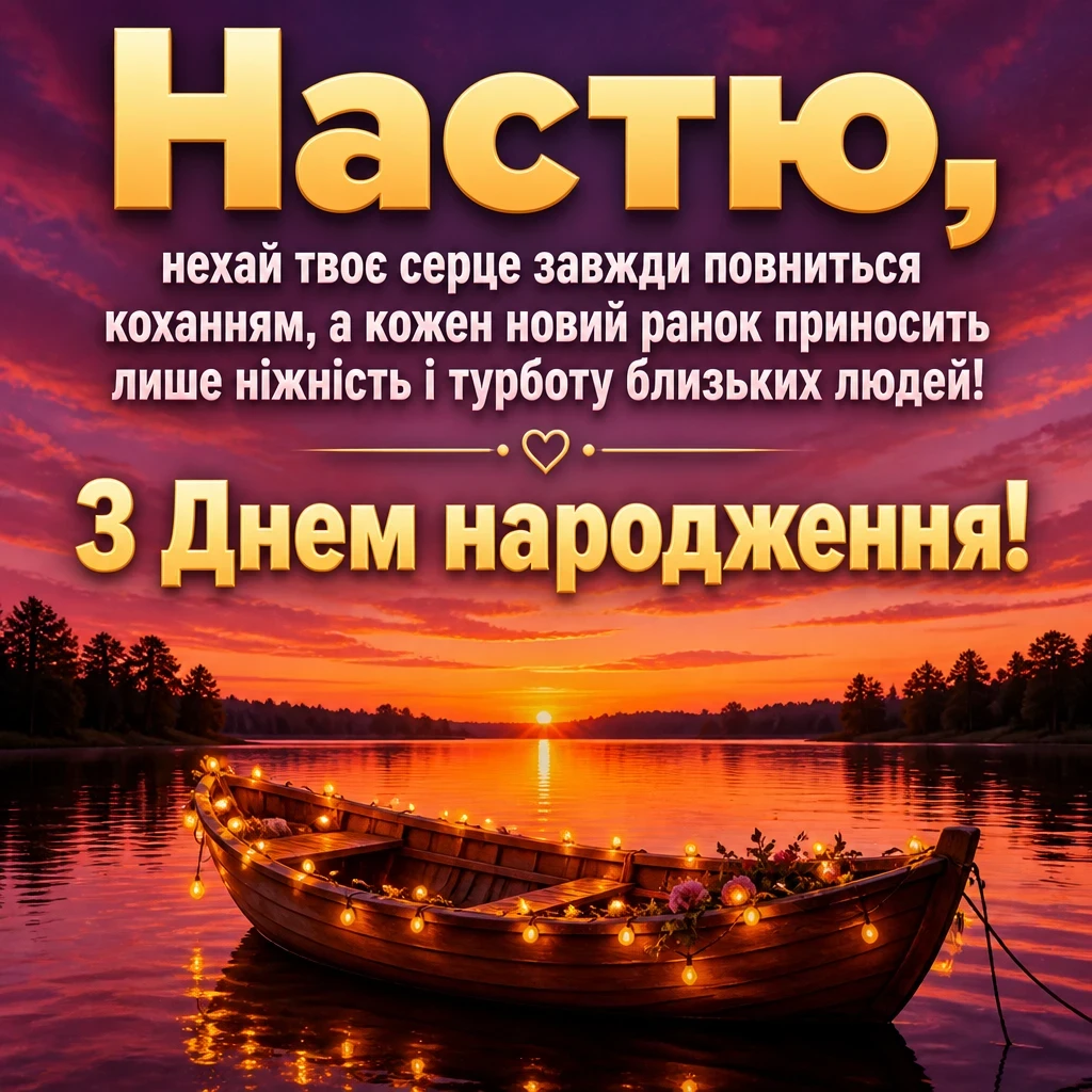 з днем народження настя