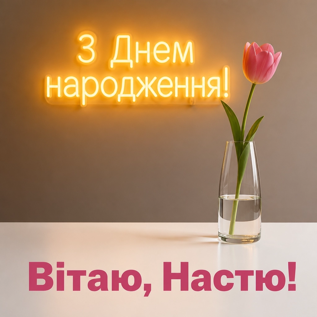 з днем народження настя