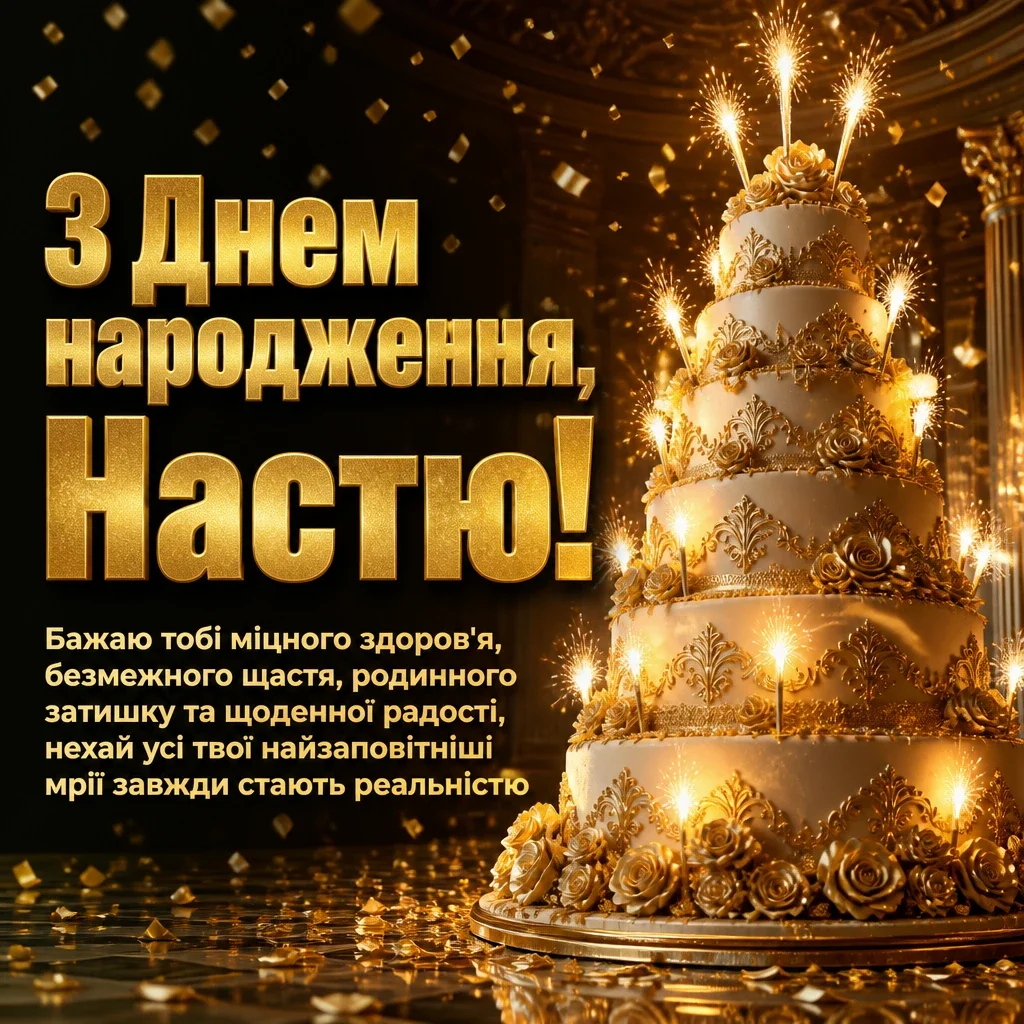 з днем народження настя