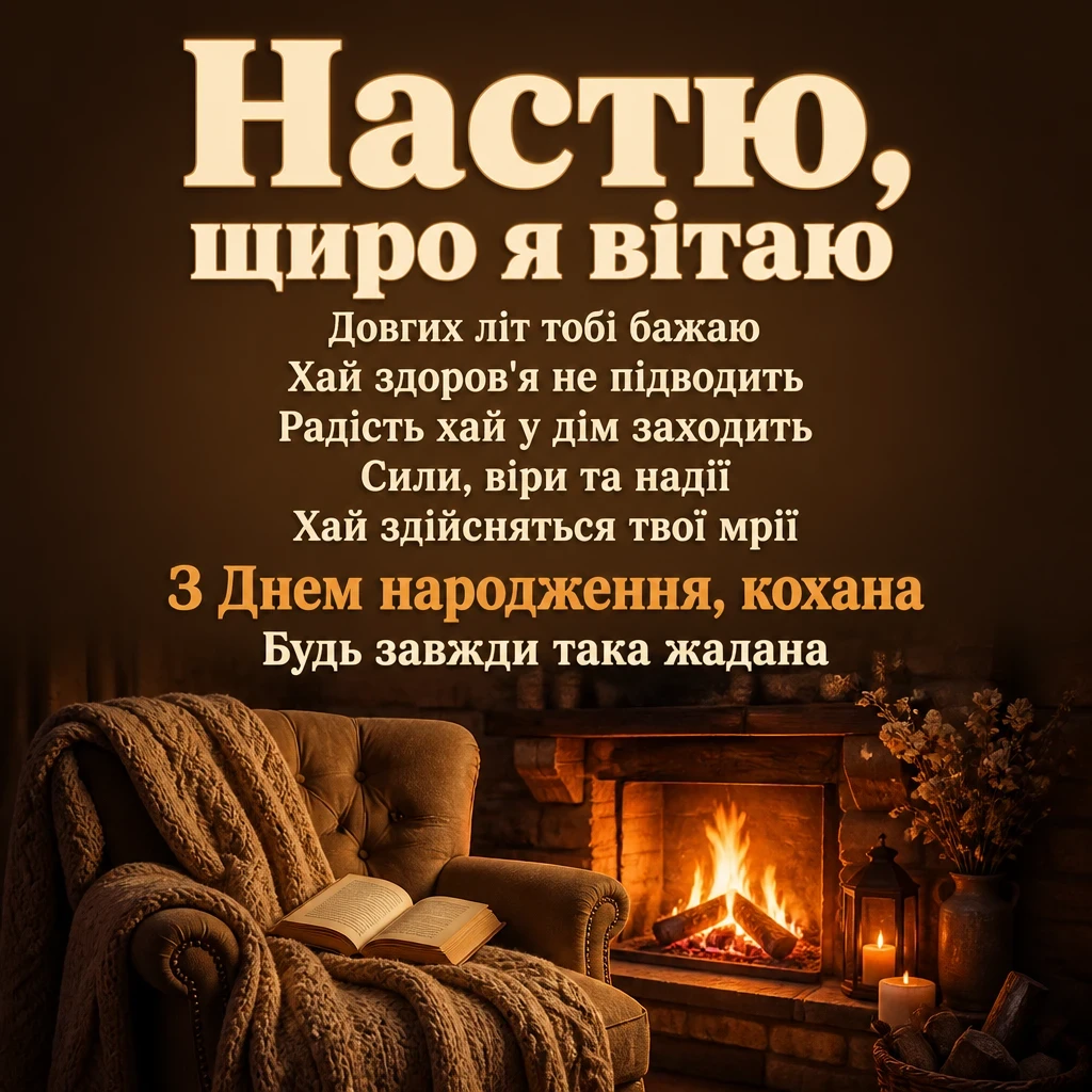 з днем народження настя
