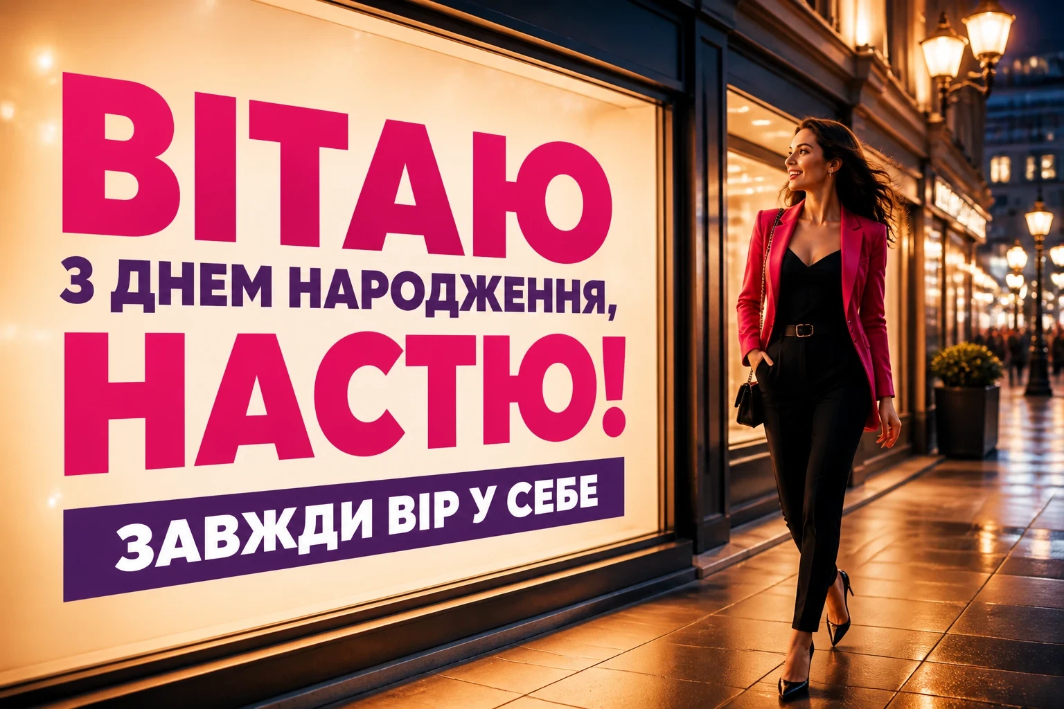 з днем народження настя