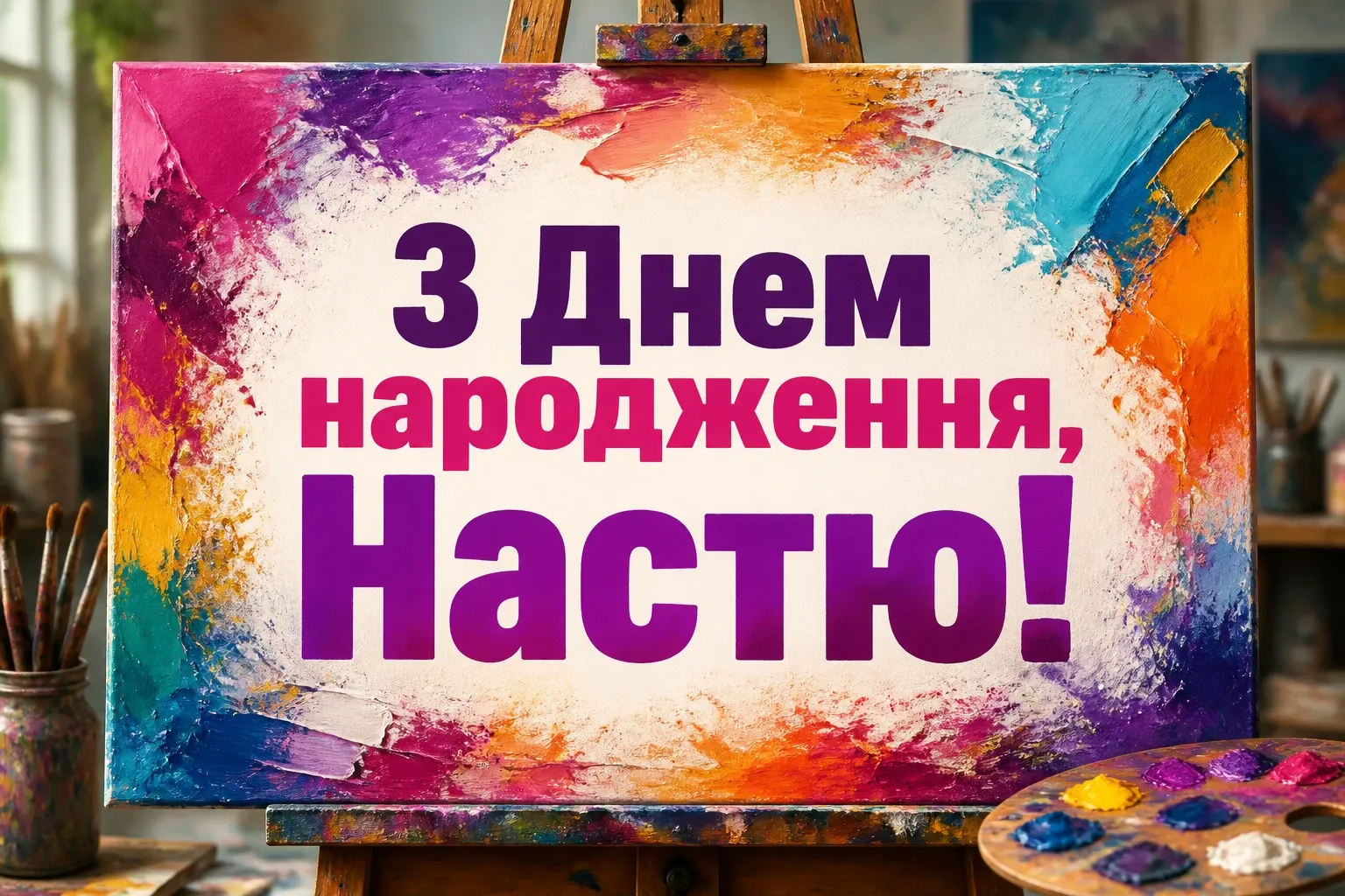 з днем народження настя