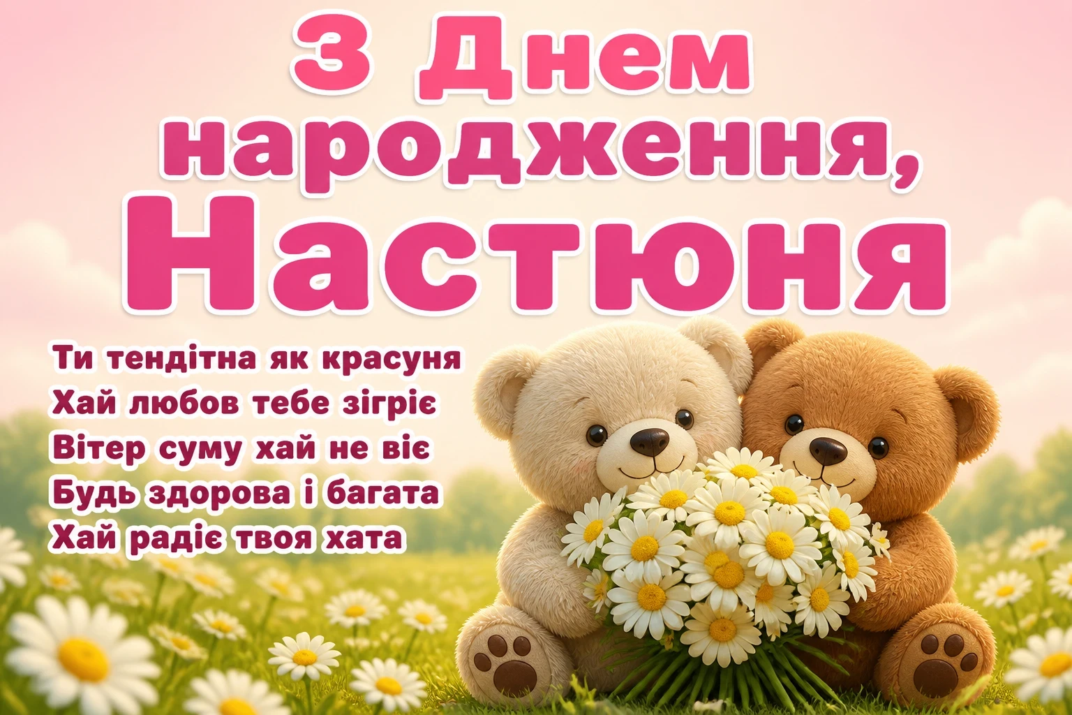 з днем народження настя