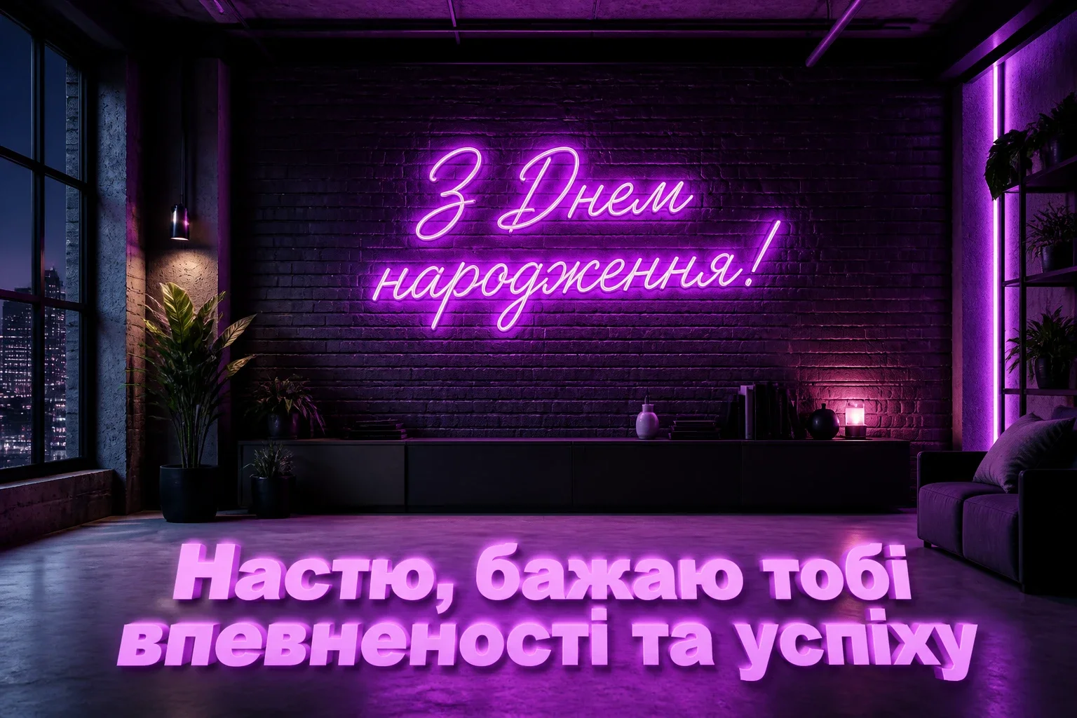 з днем народження настя