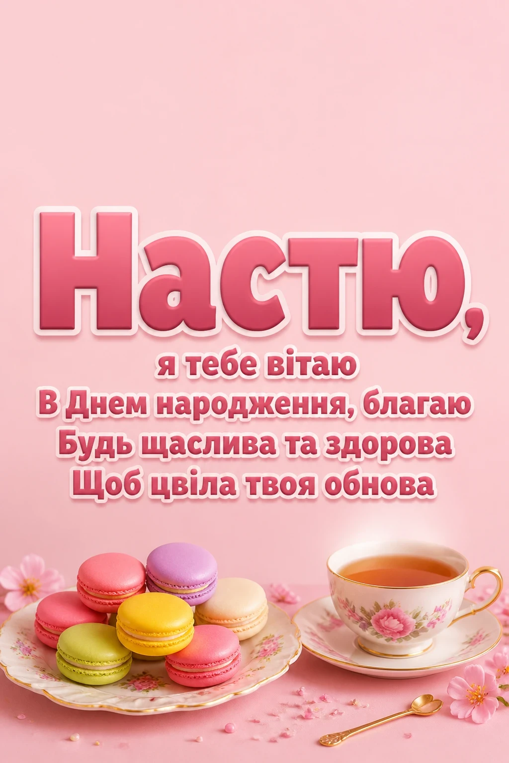 з днем народження настя