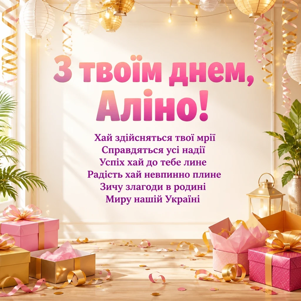 з днем народження аліна
