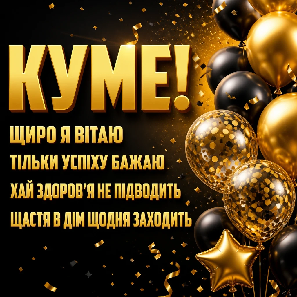 привітання кума з днем народження своїми словами