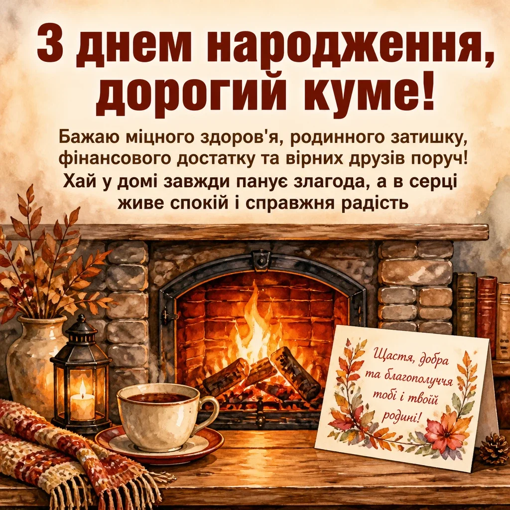 привітання кума з днем народження своїми словами