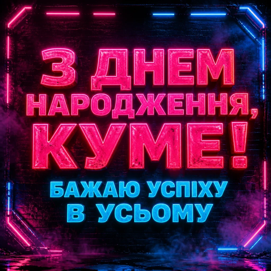 привітання кума з днем народження своїми словами