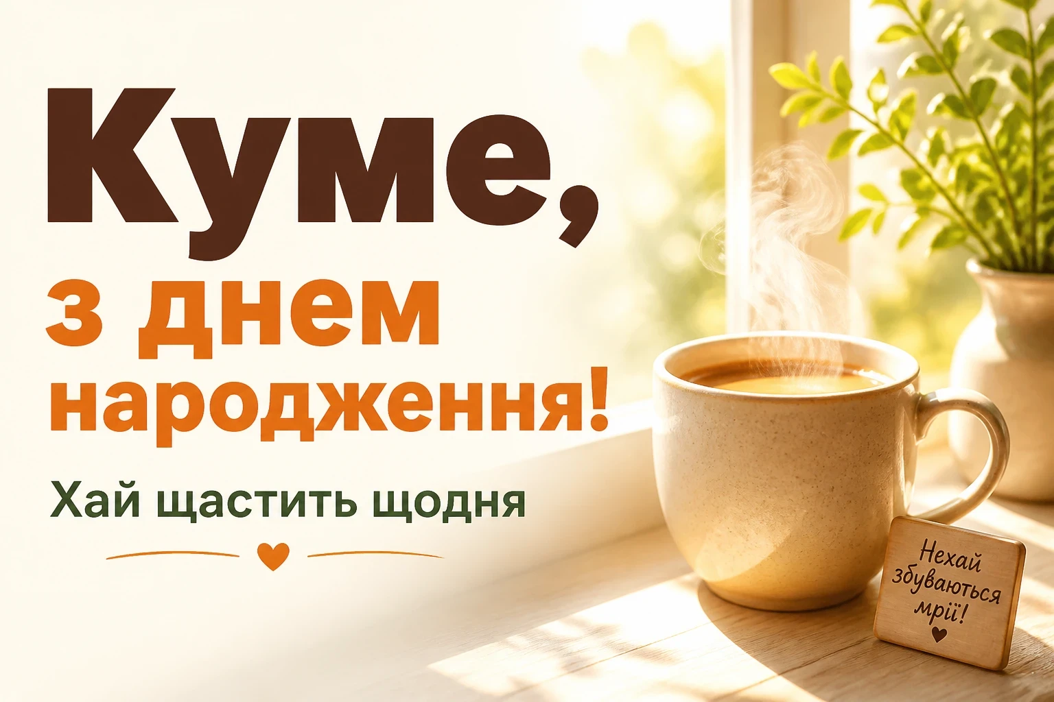 привітання кума з днем народження своїми словами