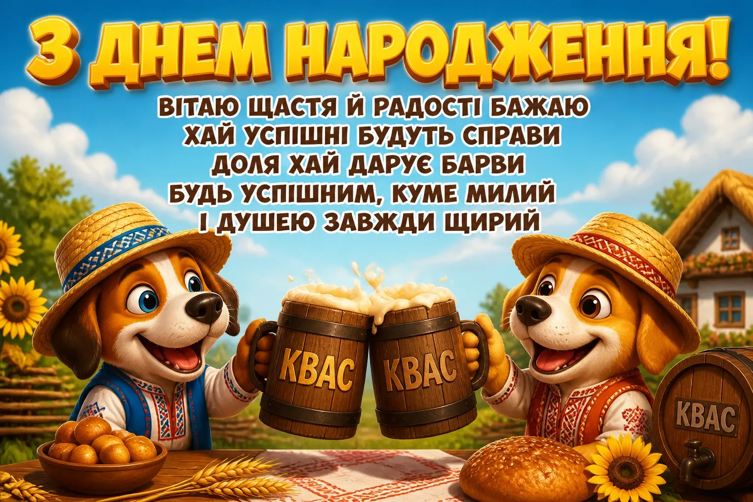привітання кума з днем народження своїми словами