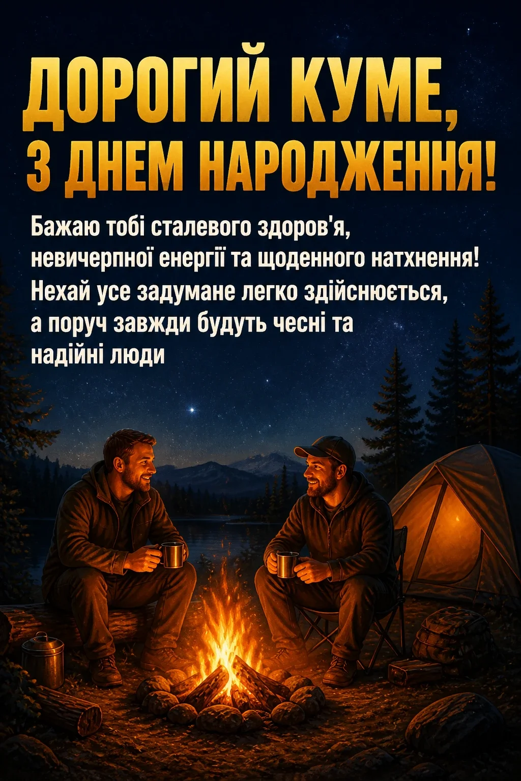 привітання кума з днем народження своїми словами