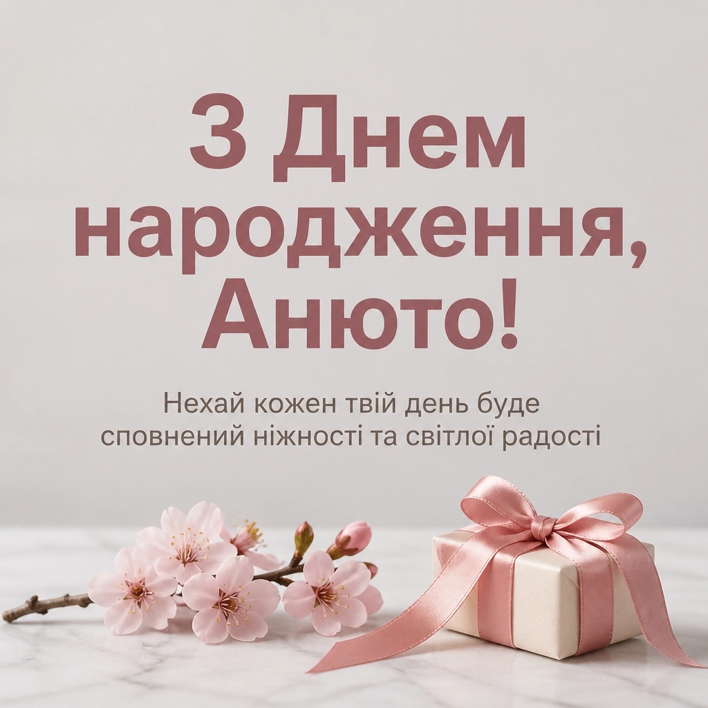 анюта з днем народження