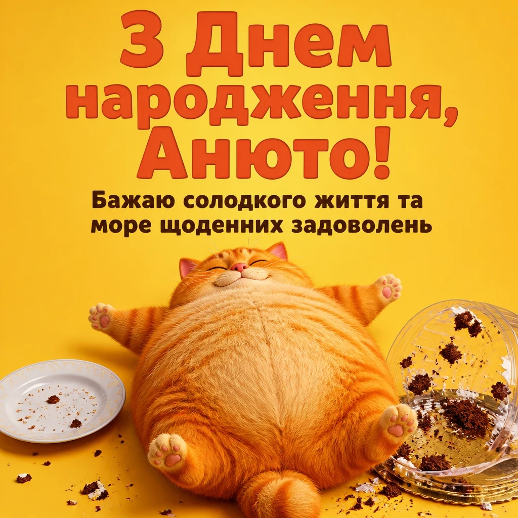 анюта з днем народження