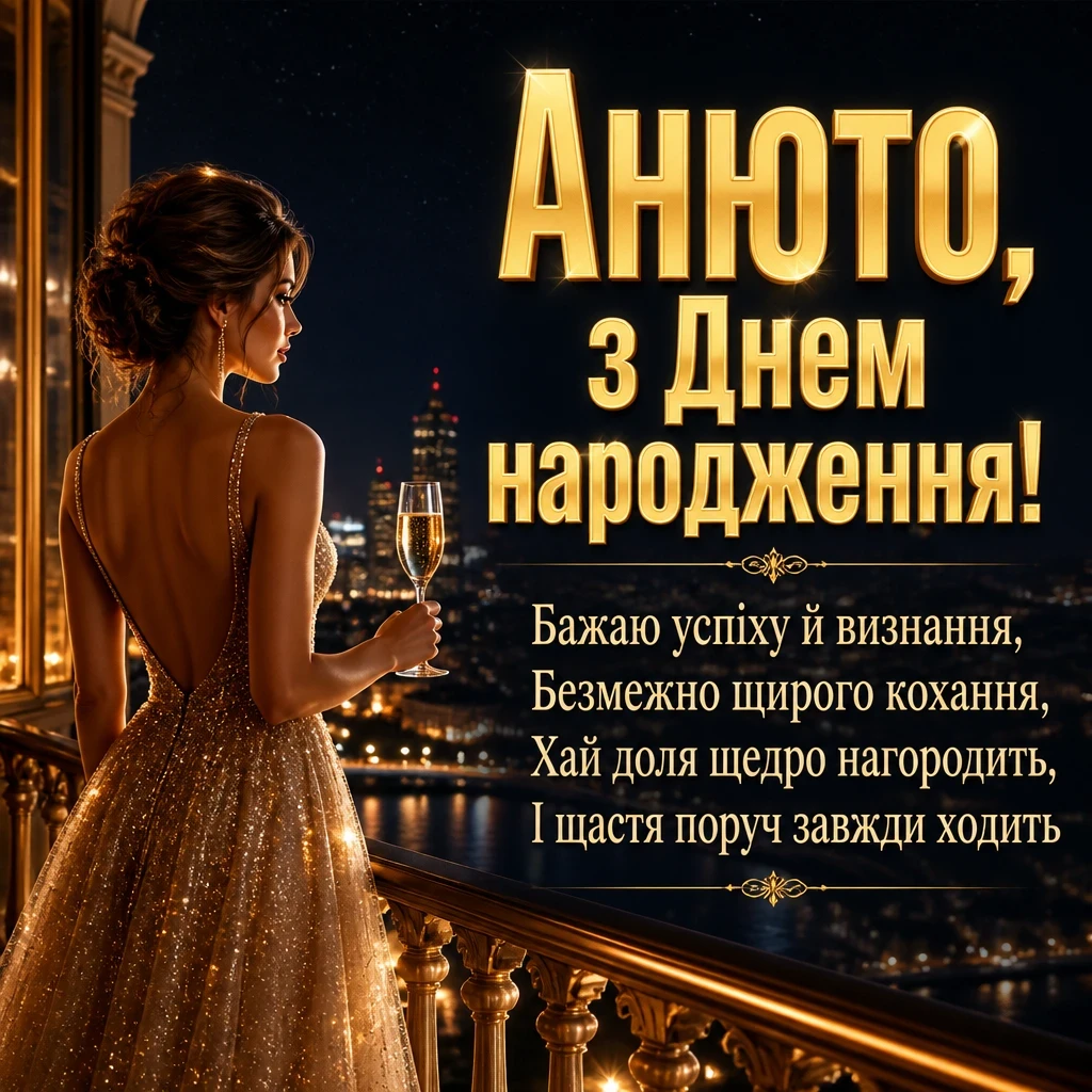 анюта з днем народження