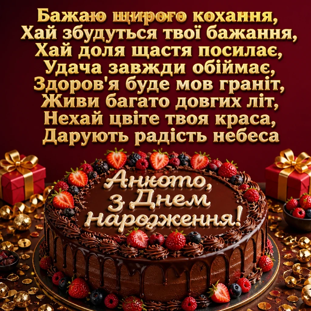 анюта з днем народження