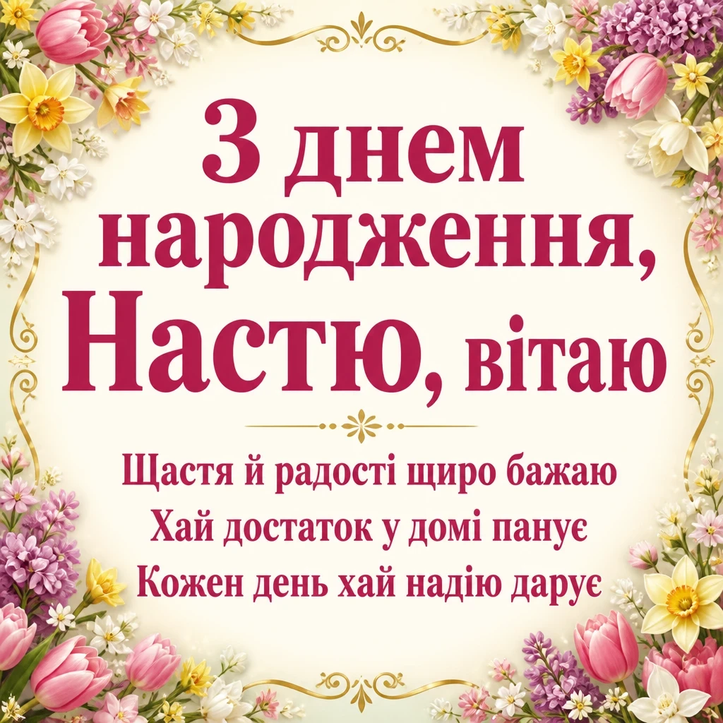 з днем народження анастасія